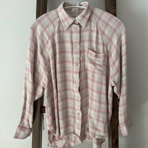 Aritzia Wilfred Free Plaid Shirt Size xs